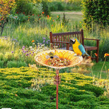 Solar Bird Bath Feeder Fountain Deck Post Mount - 45-Degree Angle