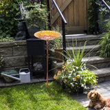 Solar Bird Bath Feeder Fountain Deck Post Mount - Close-Up Angle