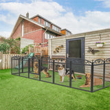 XL Metal Dog Playpen Indoor Fence with Waterproof Pad - 45-Degree Angle