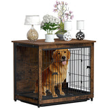 Medium Wooden Dog Crate Kennel 80.5x59x70cm End Table Nightstand