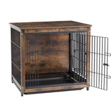 Medium Wooden Dog Crate Kennel 80.5x59x70cm End Table Nightstand