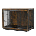 Large Wooden Dog Crate Kennel End Table Nightstand 100x59x74cm, image 2