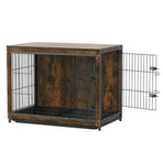 Large Wooden Dog Crate Kennel End Table Nightstand 100x59x74cm, image 3