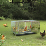 Stainless Steel Chicken Coop XL House/Coop - Front View