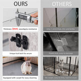 Large Dog Indoor Whelping Box, Tempered Glass & MDF - 45-Degree Angle