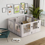 Large Dog Indoor Whelping Box, Tempered Glass & MDF