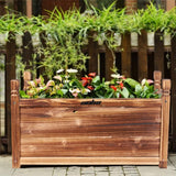 Medium Raised Garden Bed 60x30x33cm Wooden Planter Box - Side View