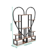 6 Tier Corner Plant Stand Metal & MDF Ladder Shelf Rack - Extra Image