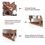 Wooden 6 Tier Plant Stand A-Frame Flower Pot Display Organizer - Extra Image