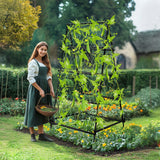 XL Heavy Duty Garden Trellis for Climbing Plants with Netting - Front View