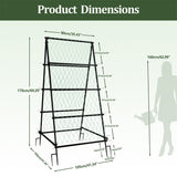 XL Heavy Duty Garden Trellis for Climbing Plants with Netting - Close-Up Angle