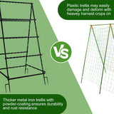XL Heavy Duty Garden Trellis for Climbing Plants with Netting - Low Angle