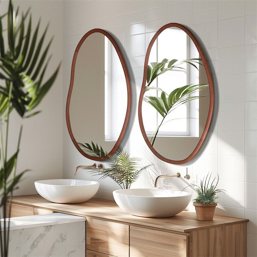 Large Art Deco Asymmetrical Wall Mirror 74.3x110cm