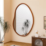 Small Art Deco Asymmetrical Wall Mirror 56x82cm - Front View