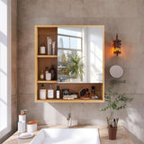 Wall Cabinet Bathroom Mirror Storage Medicine 55.5cm - Side View