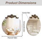 Baroque Antique Round Mirror 70x74.5 cm