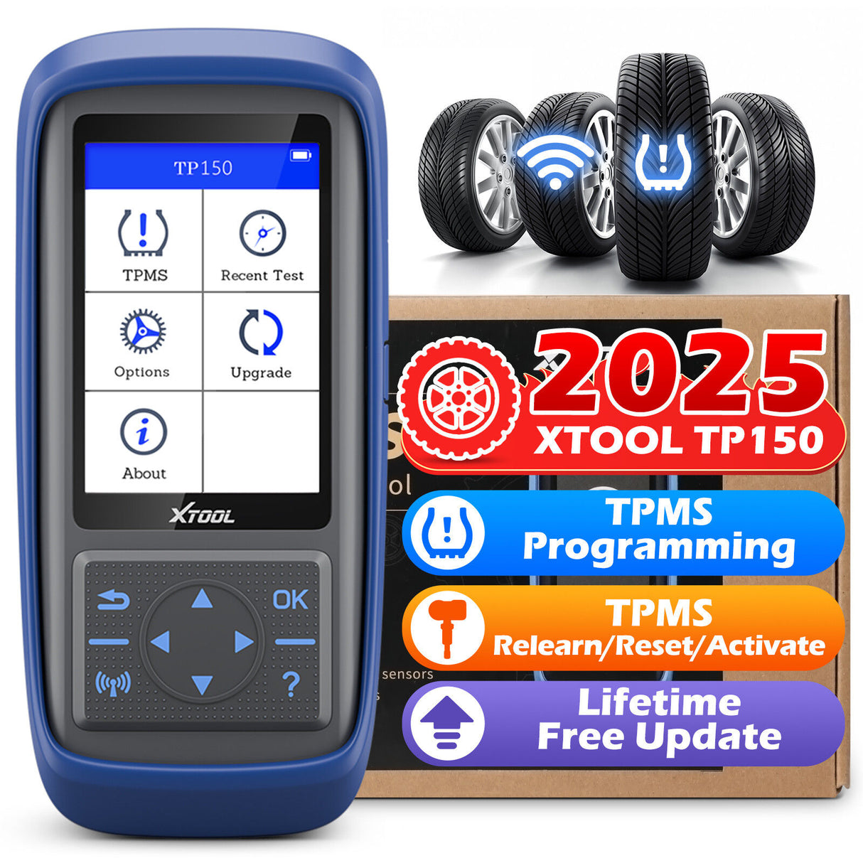 TP150 TPMS Reset Tool 2025 WiFi CAN EOBD OBDII