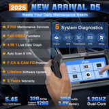 2025 D5 OBD2 Scanner ABS SRS Engine Diagnostic Tool - Side View