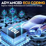 D7W Wireless OBD2 Scanner ECU Coding Key Programming - Low Angle