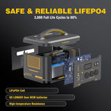 1000W 1408Wh Solar Generator 10A Black Portable Power Station - Top-Down View