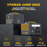 Jump 600X 600W Power Station 110W Solar Panel 10A AC/DC - Front View
