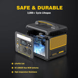 Jump 600X 600W Power Station 110W Solar Panel 10A AC/DC - Side View