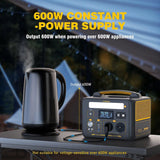 Jump 600X 600W Power Station 110W Solar Panel 10A AC/DC - Rear View