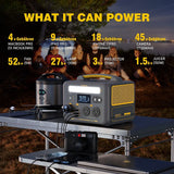 Jump 600X 600W Power Station 110W Solar Panel 10A AC/DC - Close-Up Angle