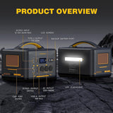 Jump 1000 1000W 1408Wh Power Station + 110W Solar Panel - Close-Up Angle