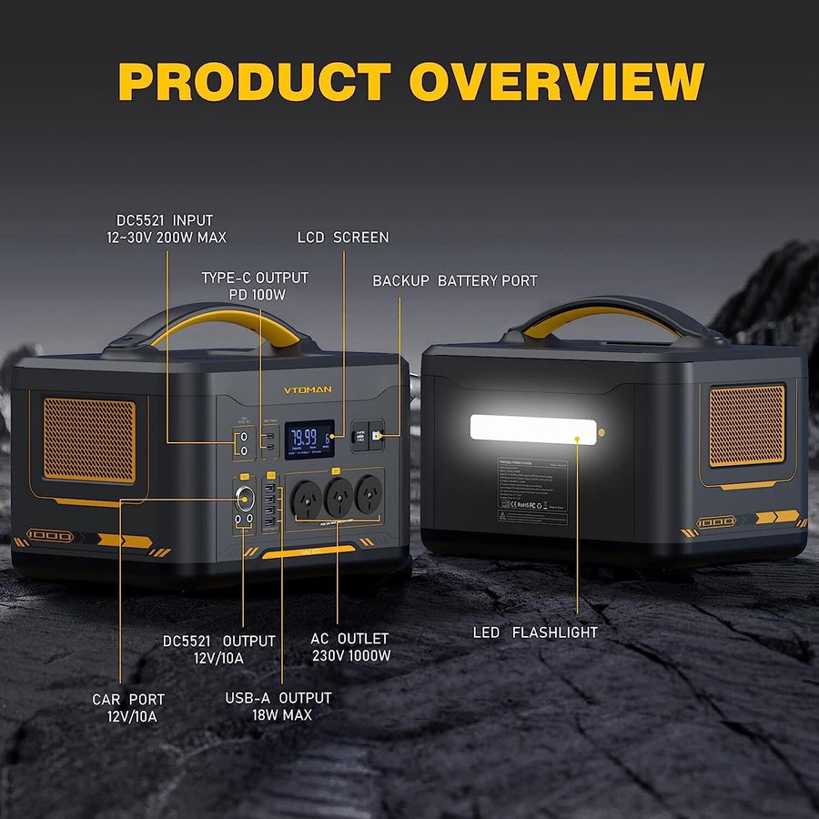 Jump 1000 1000W 1408Wh Power Station + 110W Solar Panel