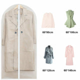 10x Transparent Garment Bags 60x100cm Dustproof Suit Coat Cover Storage - Front View