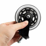 3 Swivel Rollerblade Chair Wheels, 7/16 Stem, All Floors - 5 Pack - Close-Up Angle