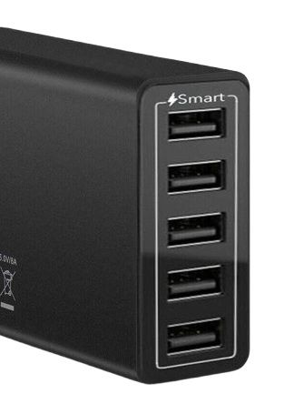 40W 5-Port USB Wall Charger Fast AC Adapter Multi Travel