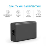40W 5-Port USB Wall Charger Fast AC Adapter Multi Travel - Top-Down View