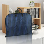 Blue Men Suit Garment Bag Zippered Dustproof Travel Organizer