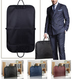 Blue Men Suit Garment Bag Zippered Dustproof Travel Organizer - Front View