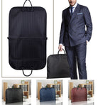 Blue Men Suit Garment Bag Zippered Dustproof Travel Organizer