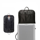 Blue Men Suit Garment Bag Zippered Dustproof Travel Organizer - 45-Degree Angle