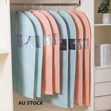 Blue Garment Bag 60x100cm Dustproof Suit Dress Coat Cover Protector AU - Front View