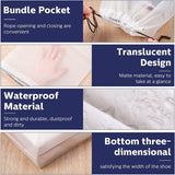 10PCS Travel Shoe Bags Portable Storage Pouch Drawstring Dust Organizer - Top-Down View