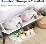 10PCS Travel Shoe Bags Portable Storage Pouch Drawstring Dust Organizer - Rear View