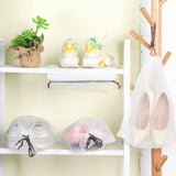 10PCS Travel Shoe Bags Portable Storage Pouch Drawstring Dust Organizer - Close-Up Angle