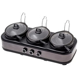 Westinghouse Slow Cooker Ceramic Pots 3 x 2.5L - Side View