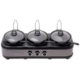 Westinghouse Slow Cooker Ceramic Pots 3 x 2.5L - Top-Down View
