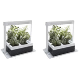 2 x Herb Lamp LED 4 Pot Grower 37 x 22 x 36cm