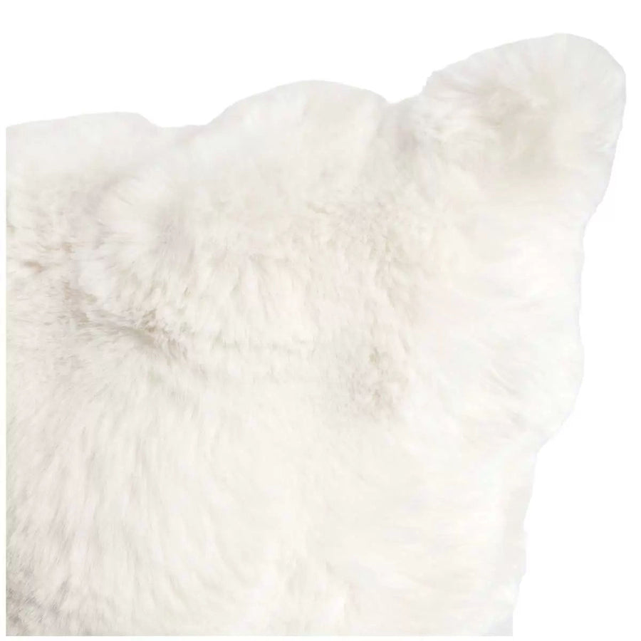 Luxe faux fur cushion 55 x 55cm ivory