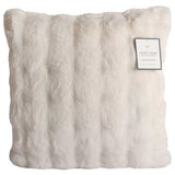 Luxe faux fur cushion 55 x 55cm ivory - Side View