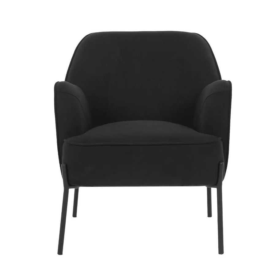 Hugo upholstered armchair black