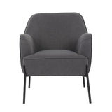 Upholstered Armchair Dark Grey - Side View