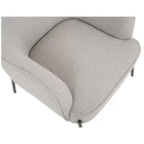 Hugo upholstered armchair ivory - Side View